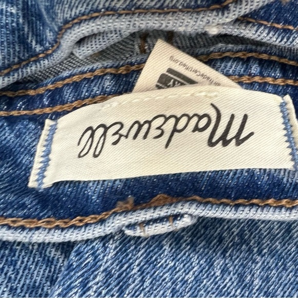 Madewell 11" High-Rise Flare Jeans in Erickson Wash Stitched Pocket Size 32 - Picture 6 of 9